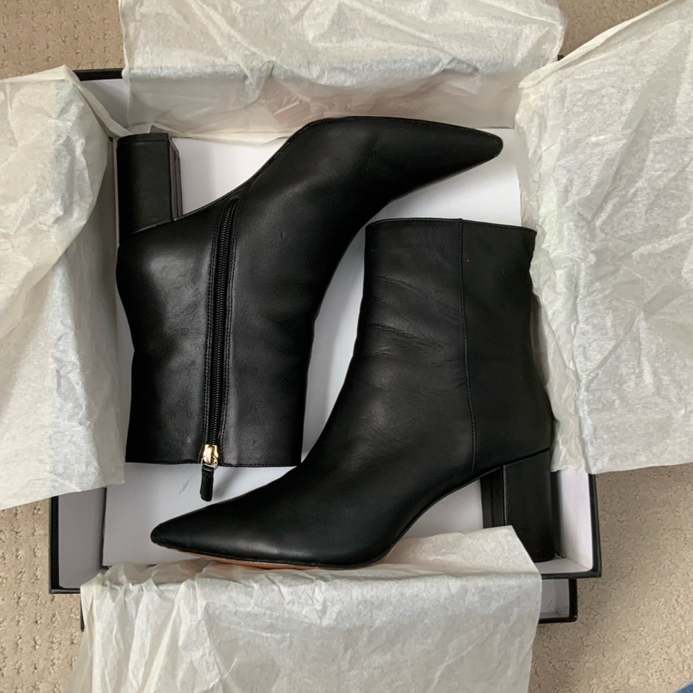 J Crew Sadie Pointy Toe Boot, Black 70MM, Size 9
